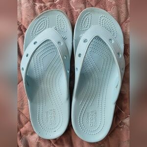 Light Blue Crocs Flip Flops